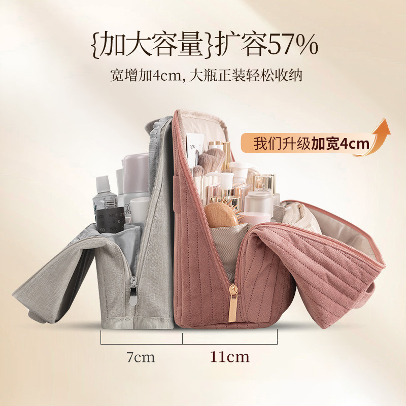 立式化妆包高端多功能便携式外出大容量洗漱收纳包化妆品分区收纳,淘宝优惠券,粉丝福利购,淘宝优惠卷