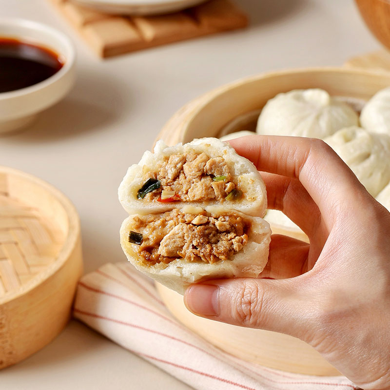 御小笼纯手工老面雪菜笋丝小笼包早饭夜宵速食半成品加热即食