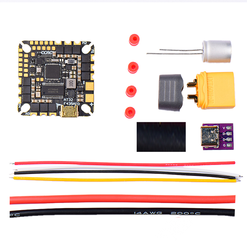 CCRC F4飞控 AIO AT32F435 AM32位电调AT32飞控穿越机FPV圈圈机-图2