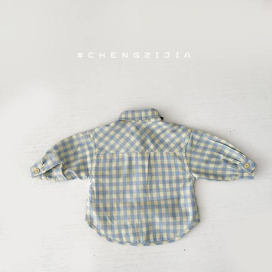 新生儿衣服春秋款宝宝可爱格纹衬衫男女宝宝百搭上衣婴幼儿外出服