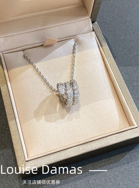 纯银新款蛇形灵蛇项链韩国ins设计感个性锁骨链时尚微镶锆石项饰