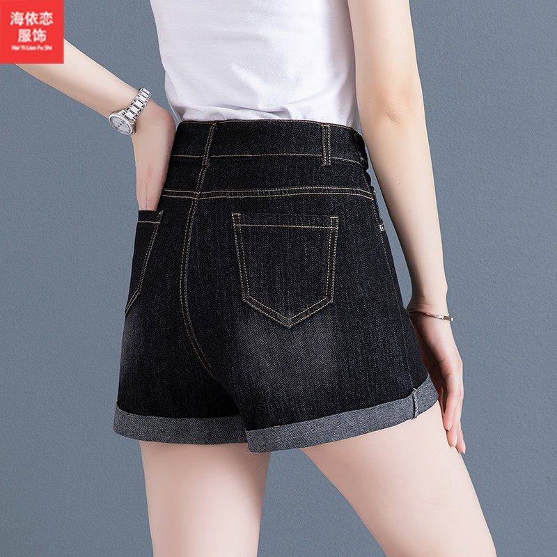 时尚翻边牛仔直筒裤女夏季2026新款高腰显瘦百搭短裤薄款三分热裤,淘宝优惠券,粉丝福利购,淘宝优惠卷