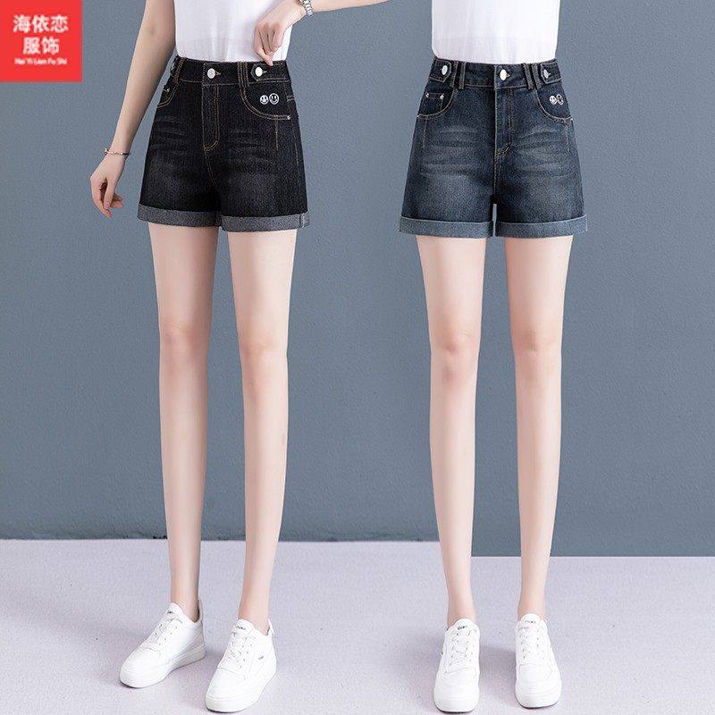 时尚翻边牛仔直筒裤女夏季2026新款高腰显瘦百搭短裤薄款三分热裤,淘宝优惠券,粉丝福利购,淘宝优惠卷