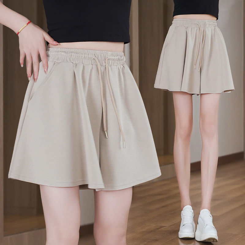 粉色运动短裤女夏季薄款2026新款爆款休闲阔腿裤高腰a字芭蕾裙裤,淘宝优惠券,粉丝福利购,淘宝优惠卷