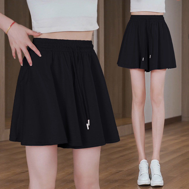 粉色运动短裤女夏季薄款2026新款爆款休闲阔腿裤高腰a字芭蕾裙裤,淘宝优惠券,粉丝福利购,淘宝优惠卷