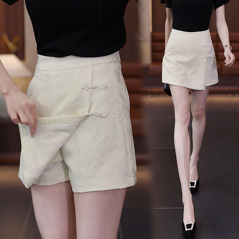 新中式半身裙女春夏2026新款高腰a字短裙裤小个子国风盘扣包臀裙,淘宝优惠券,粉丝福利购,淘宝优惠卷