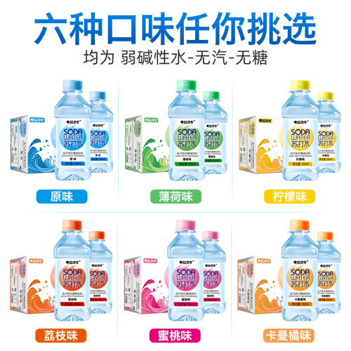无糖苏打水整箱24瓶*350ml原味饮用弱碱性矿泉水饮料孕妇批特价 - 图0