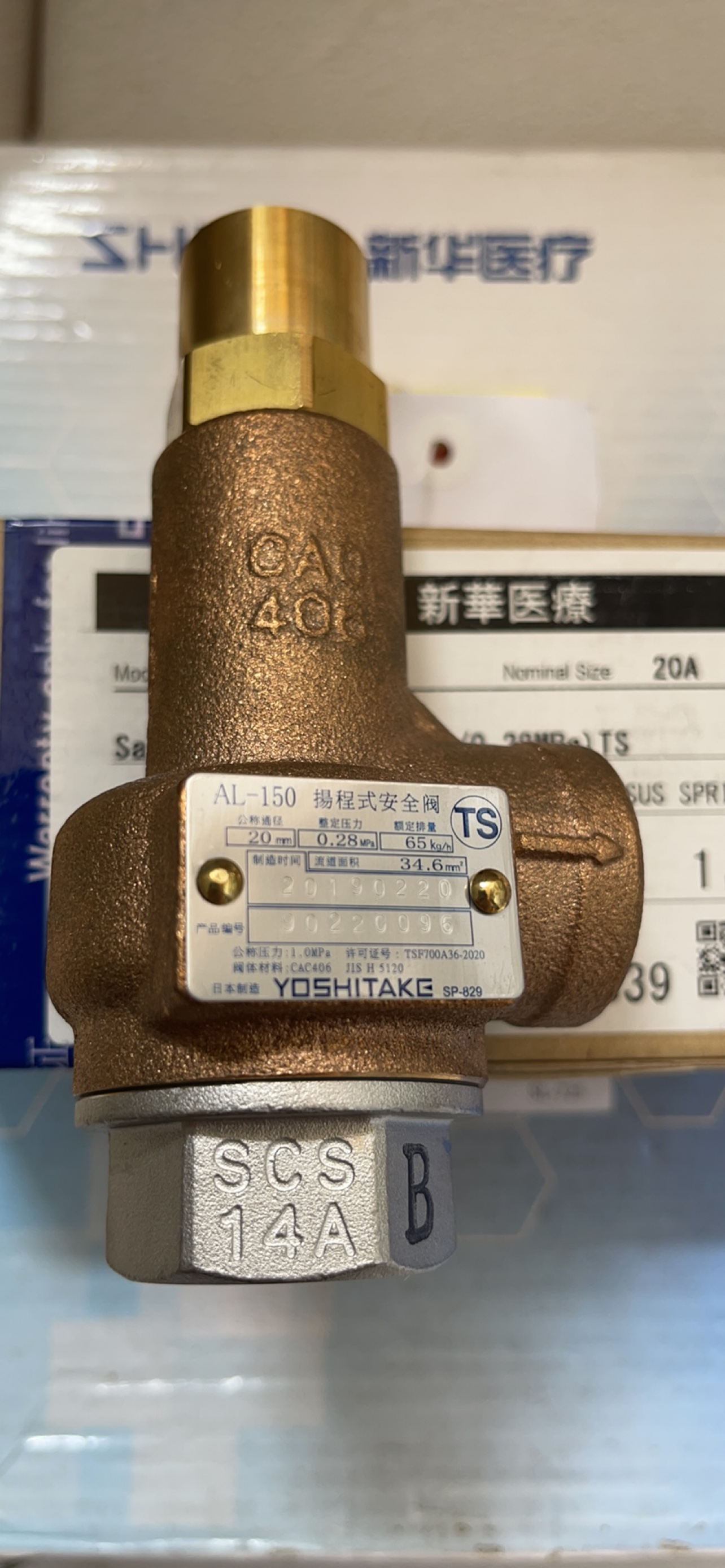 新华脉动灭菌器MAST-A-1200耀西达凯安全阀AL-150，DM20整定0.28