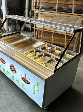 定做鸭货鸭头鸭脖热卤展柜现卤现捞熟食加热保温柜王氏现捞展示柜
