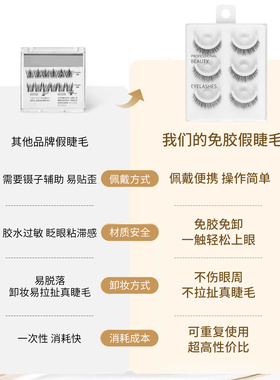 免胶一片式假睫毛自然