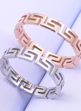 梵文逼真风男女款ins情侣戒指