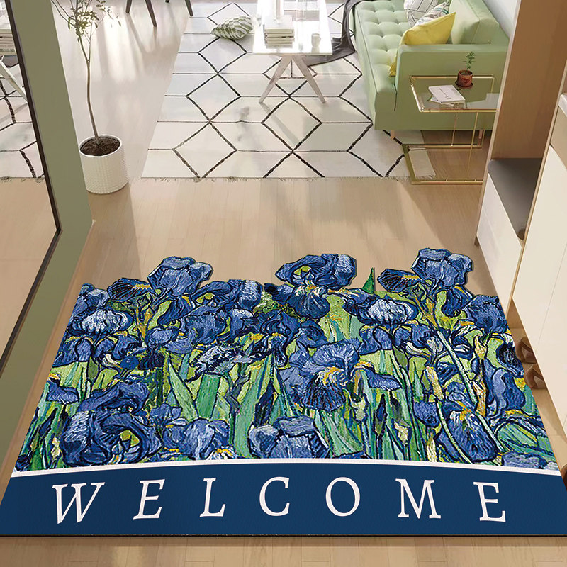 花朵入户门皮革地垫大门口家用脚垫门垫进门pvc家用地毯可擦免洗,淘宝优惠券,粉丝福利购,淘宝优惠卷