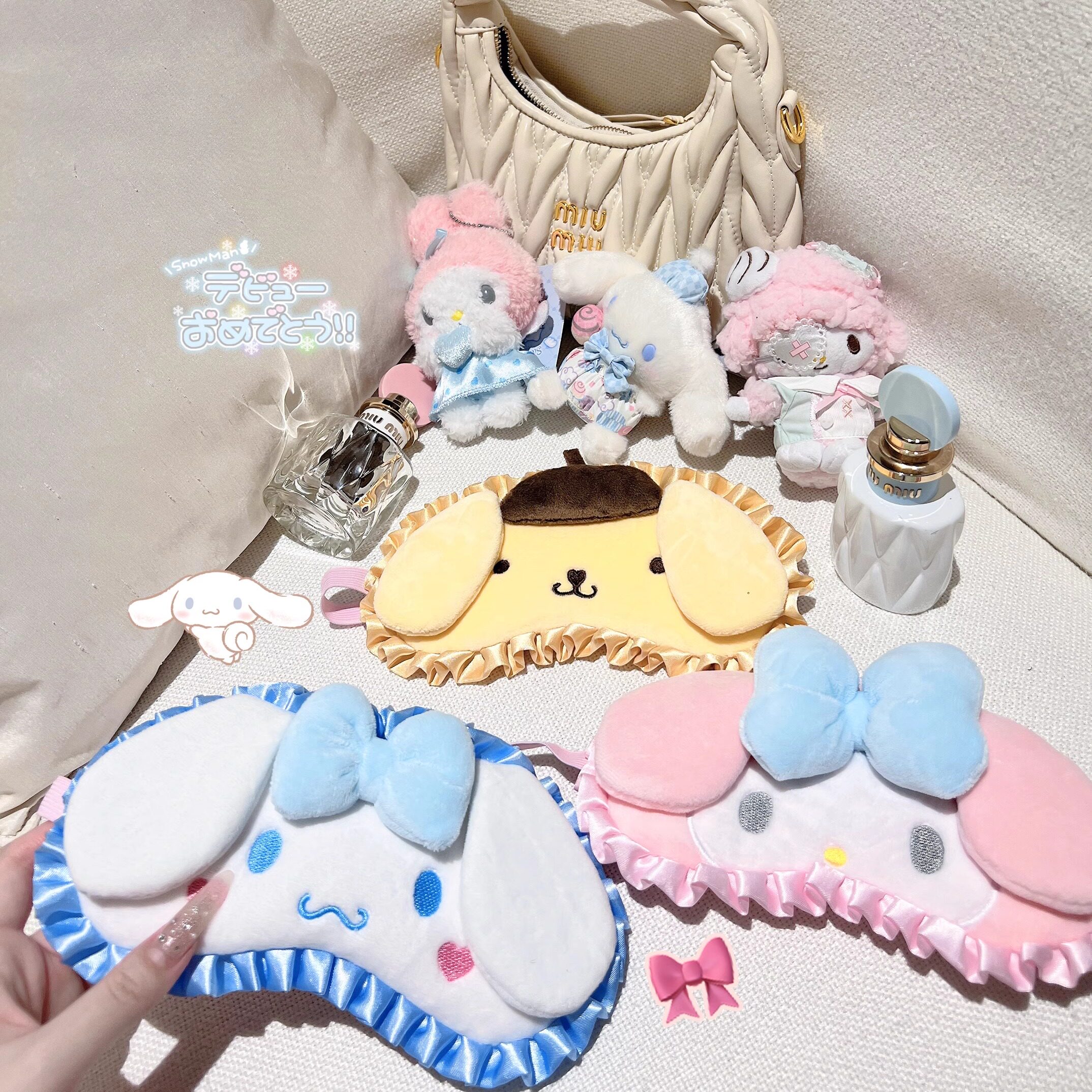 捞捞酱「萌物眼罩~」日系卡通可爱眼罩2025纯欲少女毛绒遮光拍照 - 图2