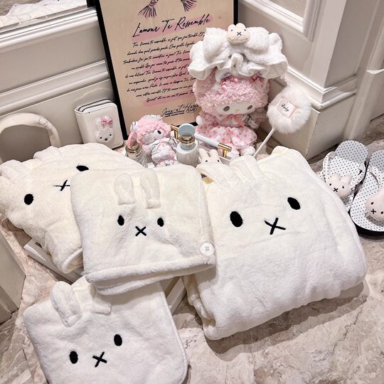 Laolaojiang Miffy Bunny Cartoon Girl Coral Velvet Absorbent Bath Skirt Bath Towel Towel Quick-drying and Comfortable 2026