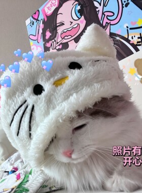可爱毛绒卡通帽子少女