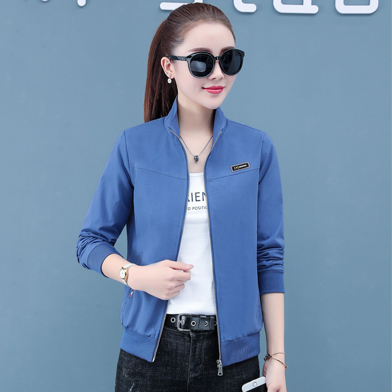 短外套女士春秋2020宽松棒球服上衣 米维莎短外套