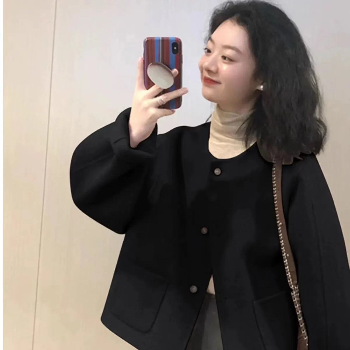 秋冬小香风毛呢外套女2025年春秋季新款爆款早秋呢子短款休闲韩系,淘宝优惠券,粉丝福利购,淘宝优惠卷