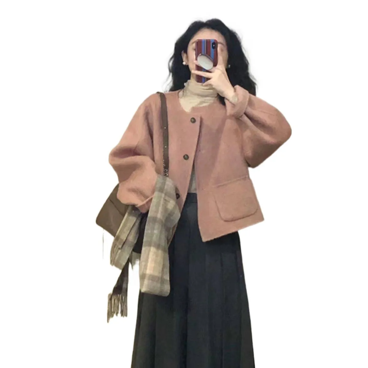 秋冬小香风毛呢外套女2025年春秋季新款爆款早秋呢子短款休闲韩系,淘宝优惠券,粉丝福利购,淘宝优惠卷