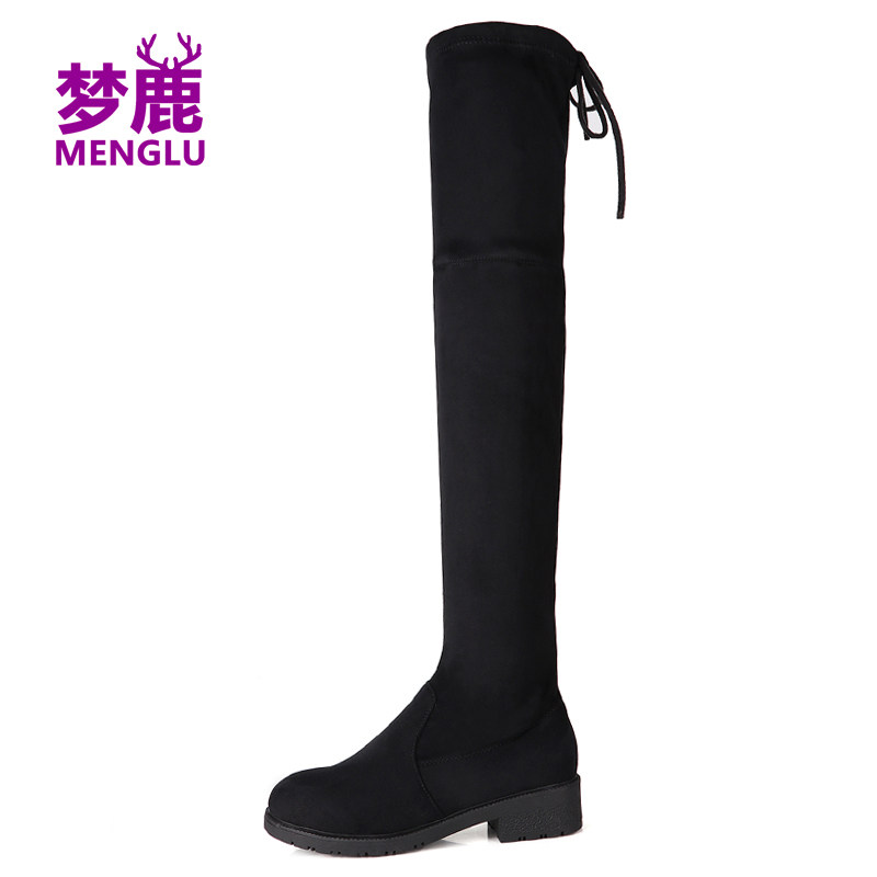 Autumn and winter European and American style slimming elastic high-top knee boots