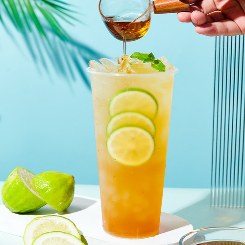 广禧金黄糖浆2.5kg 黄金冰糖鸭屎香手打柠檬茶专用咖啡奶茶店果糖 - 图1