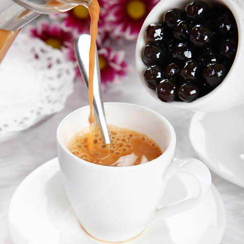 广禧优品黑珍珠粉圆1kg*4包糖水甜品材料黑糖波霸做奶茶店专商用 - 图1