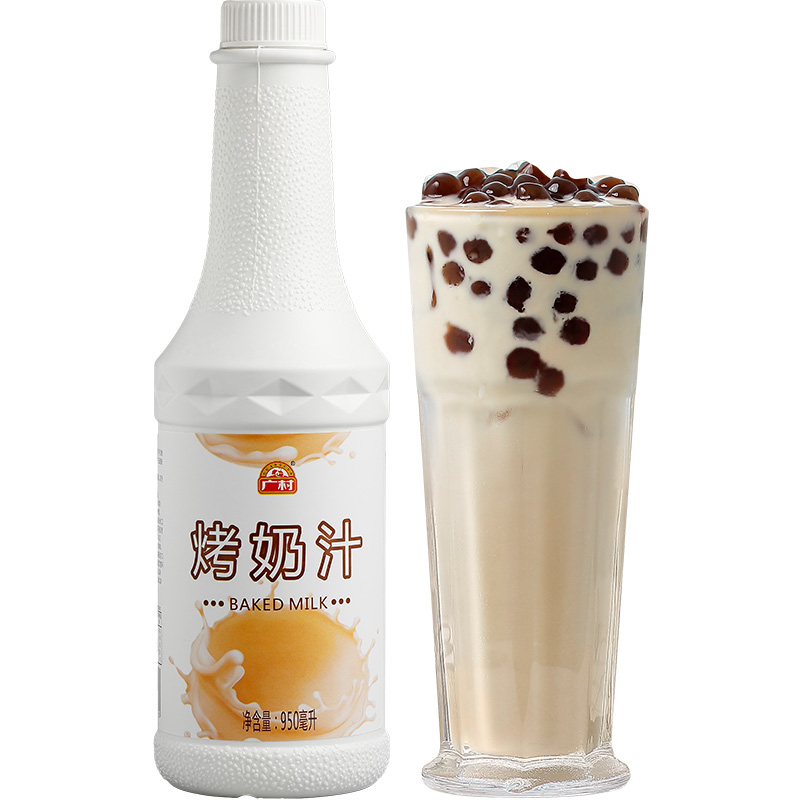 广村烤奶汁950ml 烤奶茶原料珍珠烤奶茶专用黑糖风味糖浆 - 图2