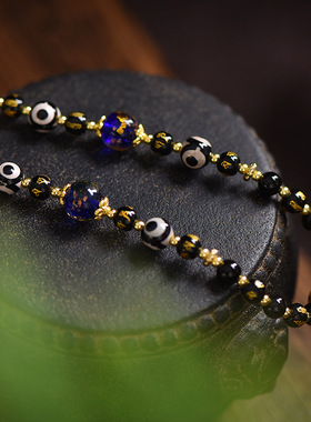 藏传唐卡挂绳天然水晶国风项链