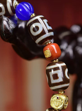 扎基拉姆藏传天方地圆天珠手串