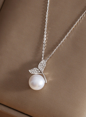 【人鱼之泪】S925银贝珠锁骨链