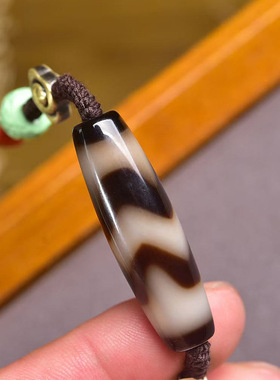 虎牙天珠南红玛瑙毛衣链骰子吊坠