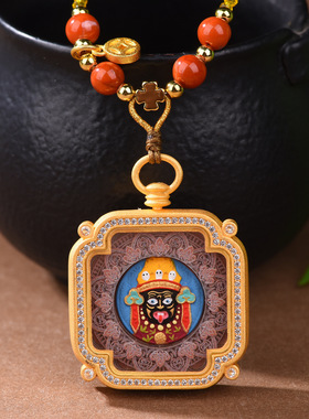 药香灰扎基拉姆新中式唐卡吊坠绳