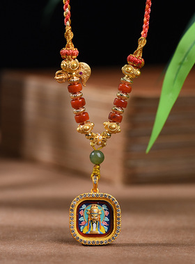 扎基拉姆项链绳藏式手绘唐卡
