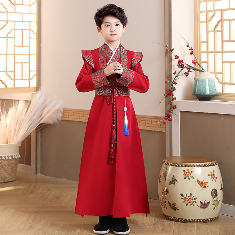 2021新款儿童秋冬男童古装唐装汉服 汐沚民族服装/舞台装