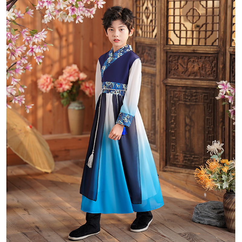 2023年儿童男童国学公子侠客汉服 汐沚民族服装/舞台装