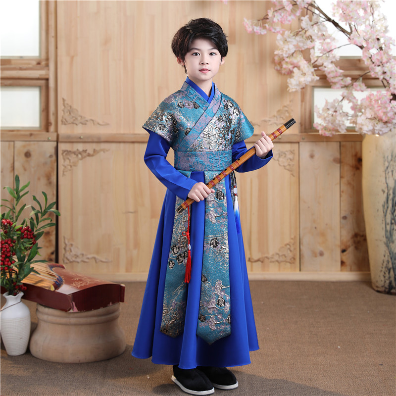 2023年儿童男童国学公子侠客汉服 汐沚民族服装/舞台装