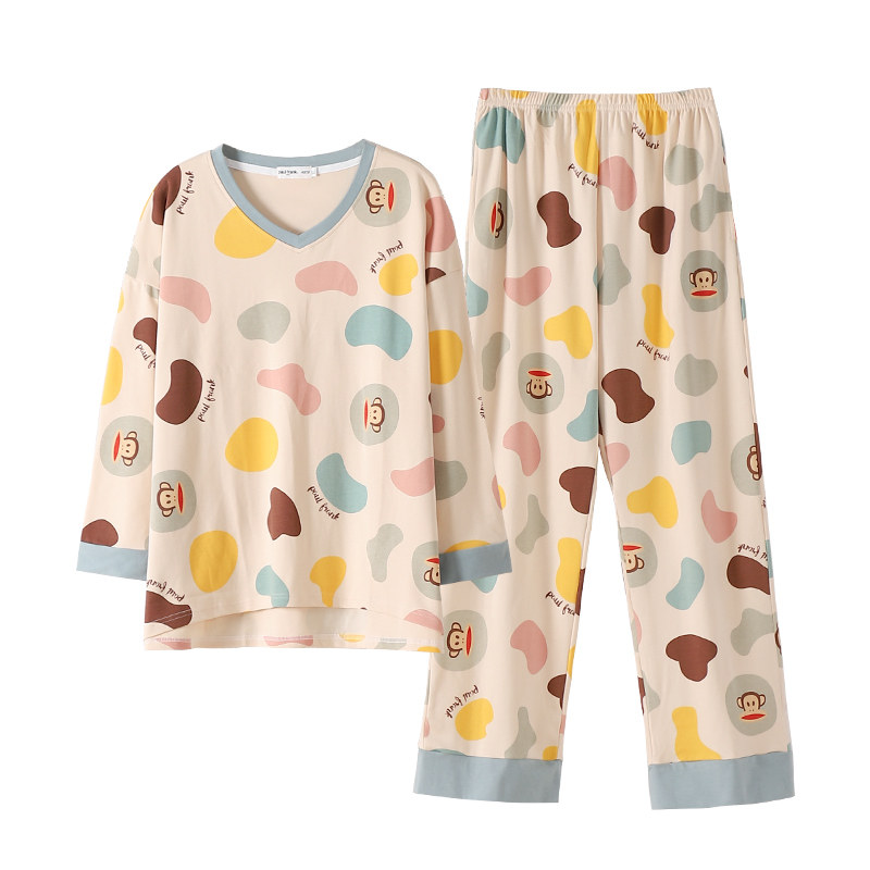 大嘴猴纯棉长袖春秋季可爱日系睡衣 希芙诗睡衣/家居服套装