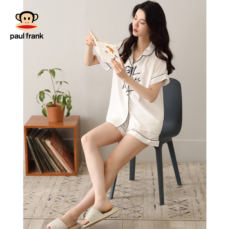 大嘴猴情侣男可外穿仿真丝绸空调服 希芙诗睡衣/家居服套装