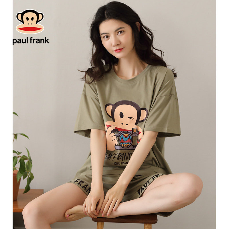 大嘴猴情侣夏纯棉网红可爱学生睡衣 希芙诗睡衣/家居服套装