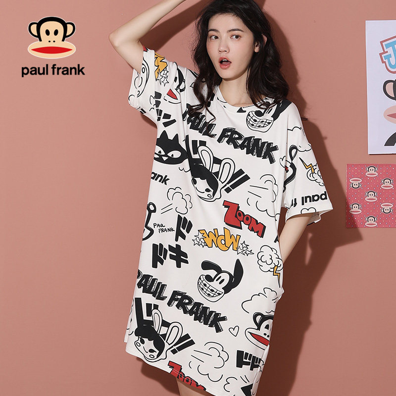 大嘴猴夏季纯棉情侣卡通宽松男睡裙 希芙诗睡衣/家居服套装