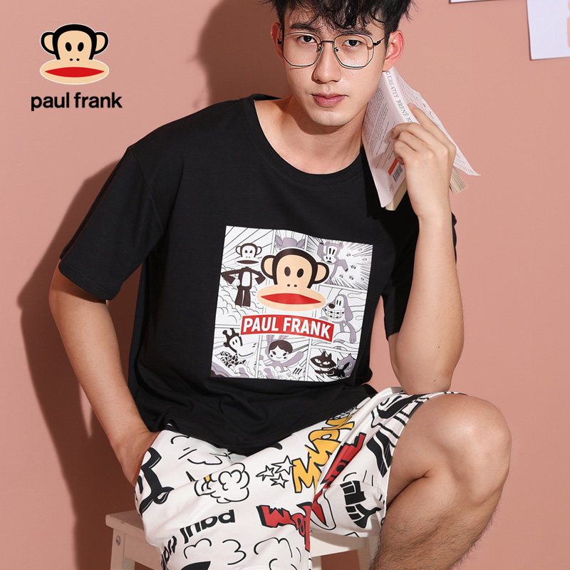 大嘴猴夏季纯棉情侣卡通宽松男睡裙 希芙诗睡衣/家居服套装