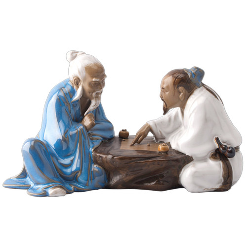 传统手工假山盆景陶瓷装饰品小摆件配件家装工装个性复古装饰人物 - 图3
