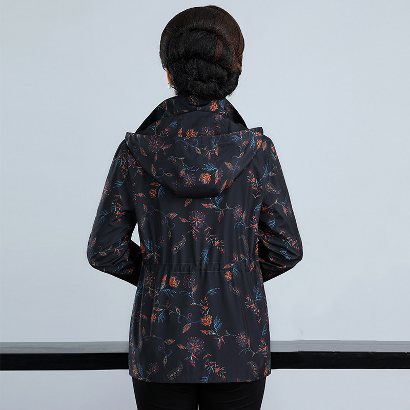 洋气妈妈装春秋款加大码秋装短夹克 凯姿莎中老年女装