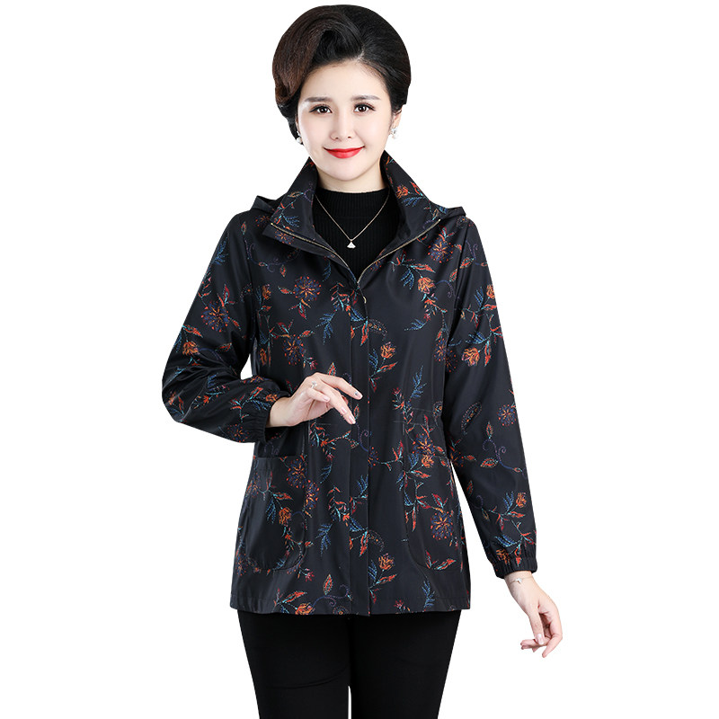 洋气妈妈装春秋款加大码秋装短夹克 凯姿莎中老年女装