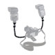 Double-head light stand, SLR camera compatible with Shuangfeiyan flash, universal hot shoe mount, bendable and versatile macro stand