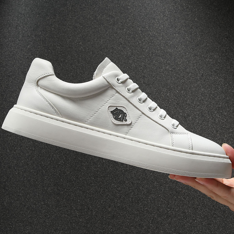 VIFIRFAR软牛皮男鞋2025秋季新款黑一脚蹬软底休闲皮鞋真皮板鞋男 - 图3