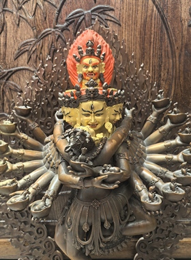 喜金刚/杰巴多杰/多吉/饮血金刚/40cm红铜萨迦派佛像梵天藏传摆件