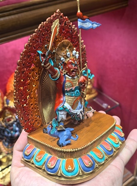 大红司命主/姐妹护法/姊妹护法/15.5cm彩绘佛像梵天造像佛堂摆件