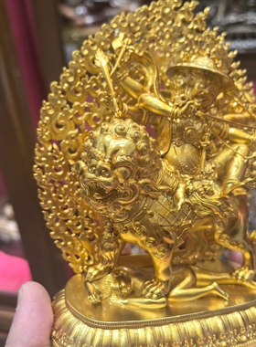 白哈尔王/白哈尔/乃琼护法/乃琼/15cm金铜佛像藏传佛堂供奉摆件