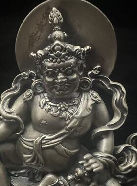 黄财神/5.5cm银佛像 梵天藏传佛堂供奉摆件