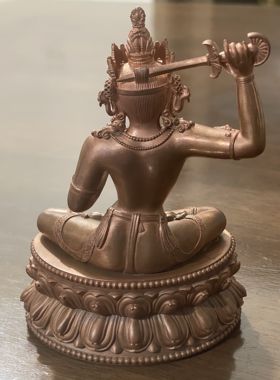 佛堂佛像紫铜文殊大威德